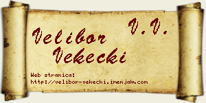 Velibor Vekecki vizit kartica